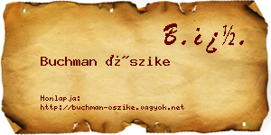 Buchman Őszike névjegykártya